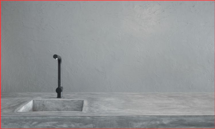 concrete kitchen sink