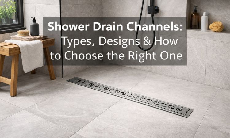 types of shower drain channels